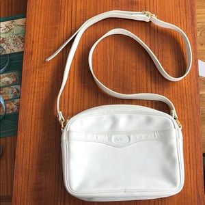 White leather vintage Longchamp crossbody bag